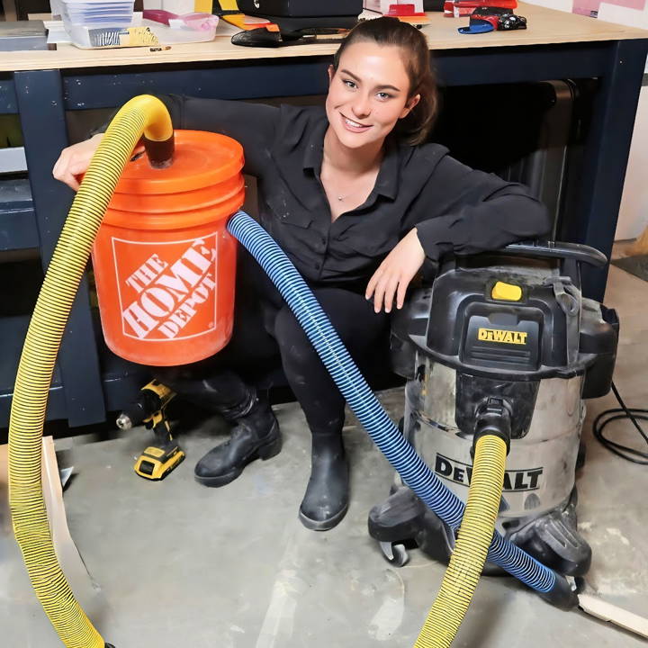 diy dust collector with a pressure release valve