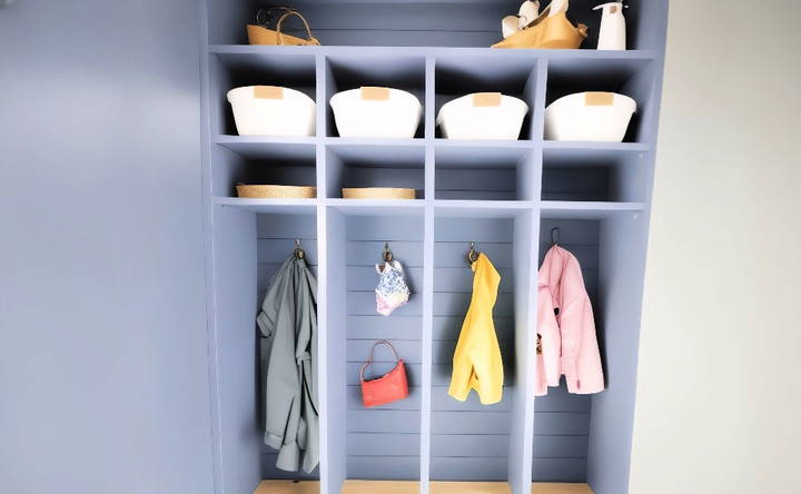 diy mudroom lockers with storage