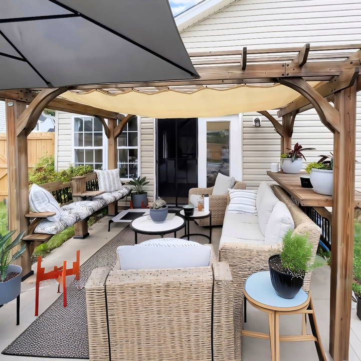 diy retractable pergola canopy under $100