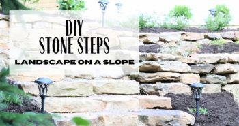 diy stone steps on a slope