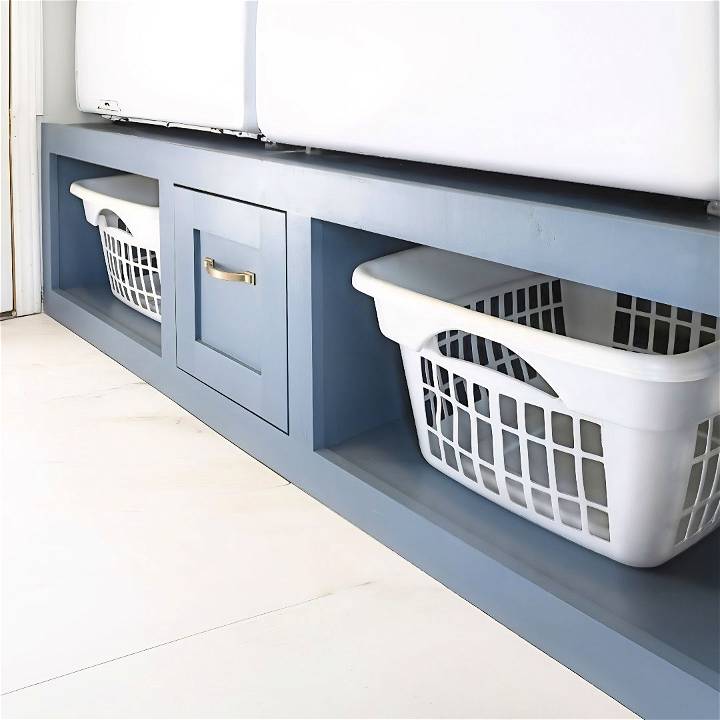 diy washer dryer pedestal with Storage