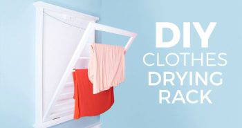 diy wooden clothes drying rack