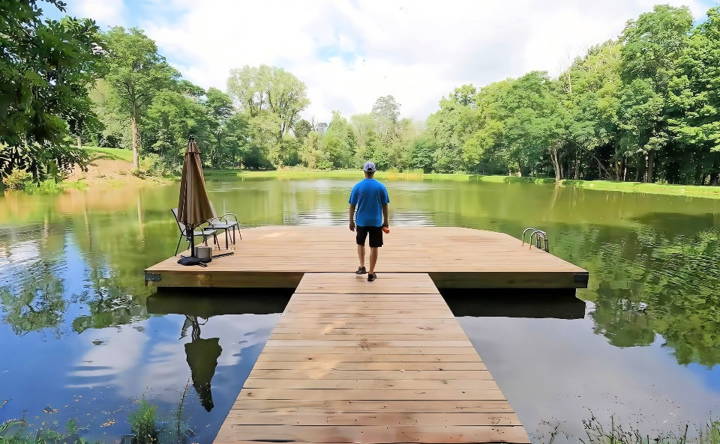 diy wooden floating dock