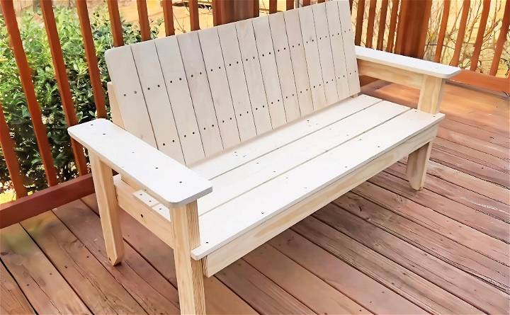 diy wooden outdoor bench