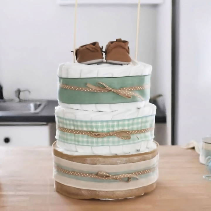 easy diy diaper cake tutorial