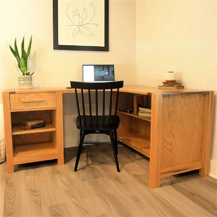 easy diy l shaped desk