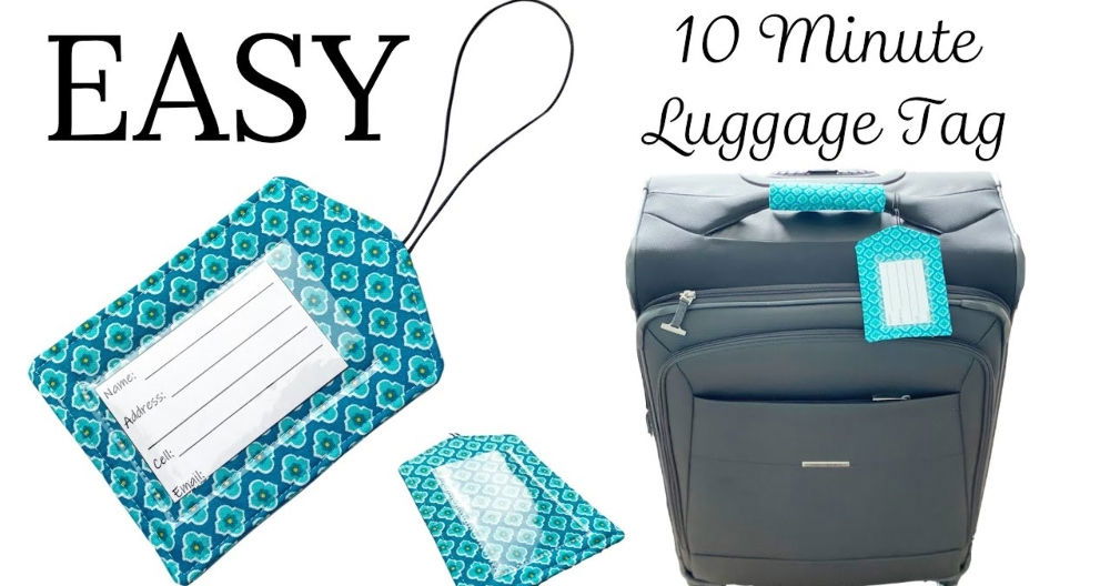 easy diy luggage tag tutorial