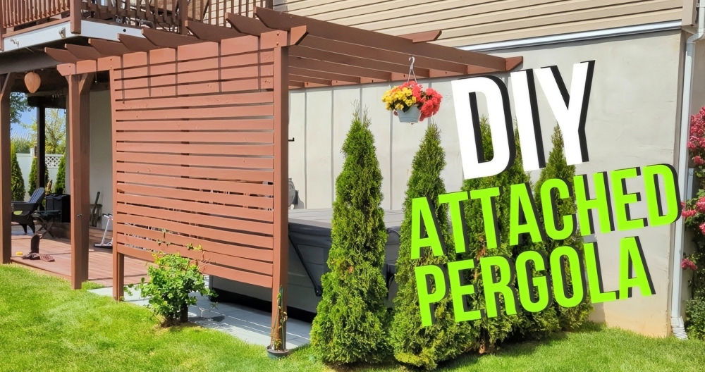 Building DIY Pergola Attached to House