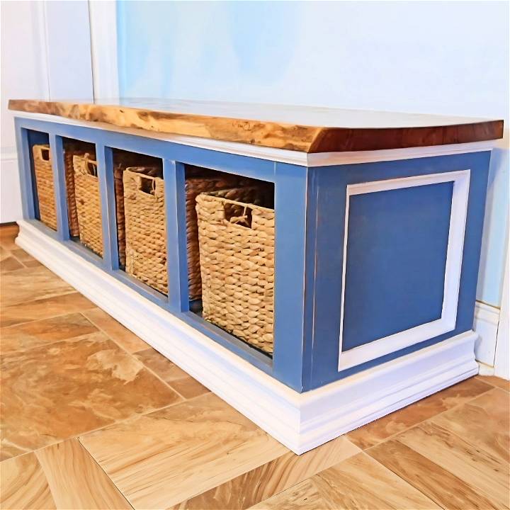 easy diy wooden mudroom bench