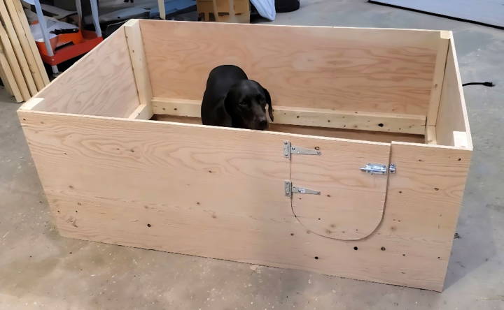 easy diy wooden whelping box