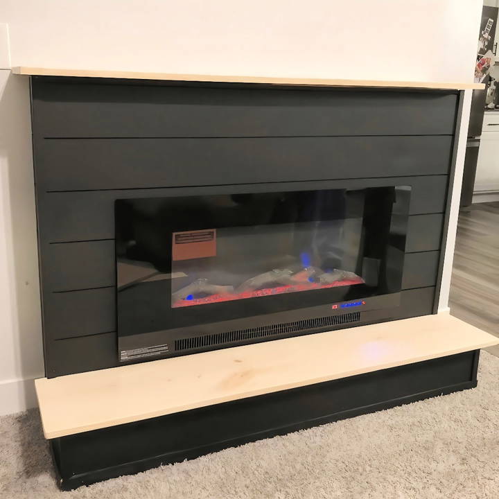 easy handmade electric fireplace