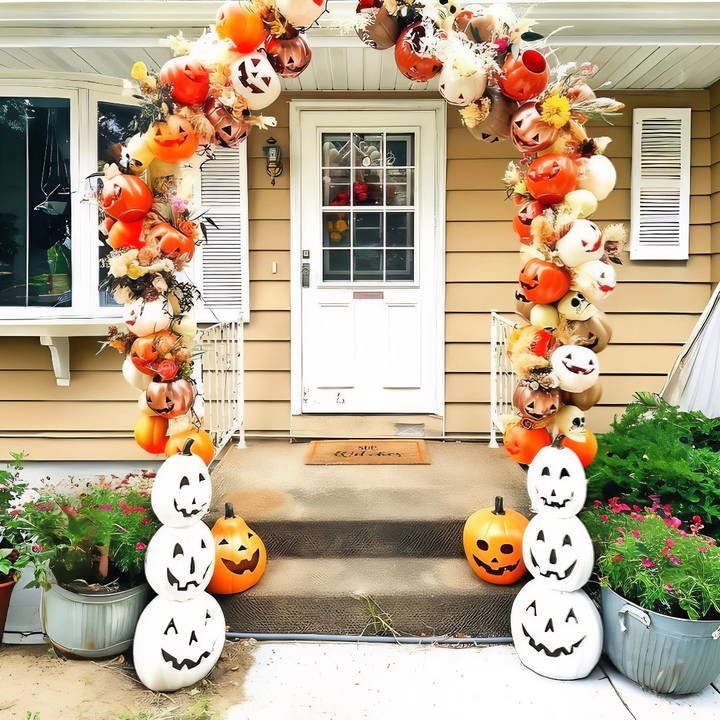 easy homemade pumpkin arch