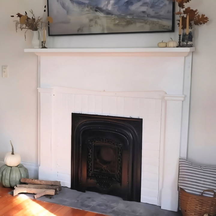 easy peasy diy faux fireplace