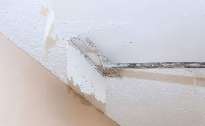 easy steps to remove popcorn ceiling