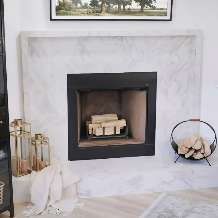 fireplace updates before and after