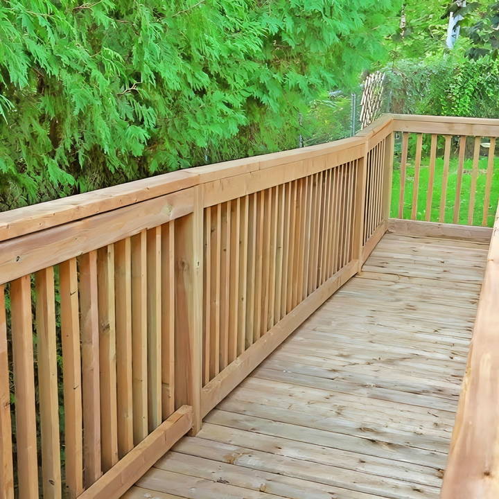 free deck railing woodworking plan