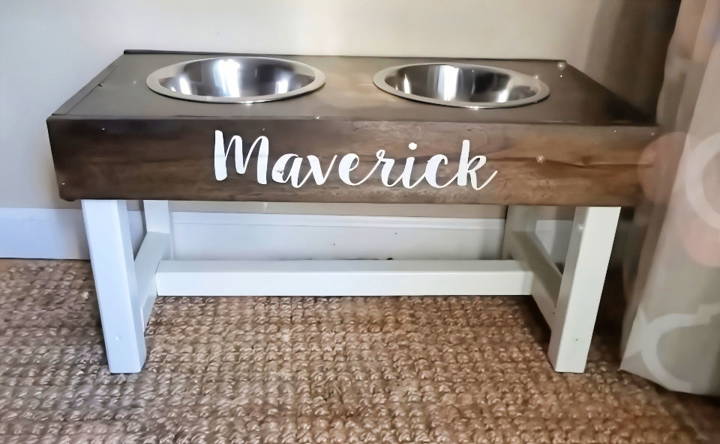 free dog bowl stand woodworking plan