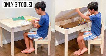 free kids desk woodworking plan