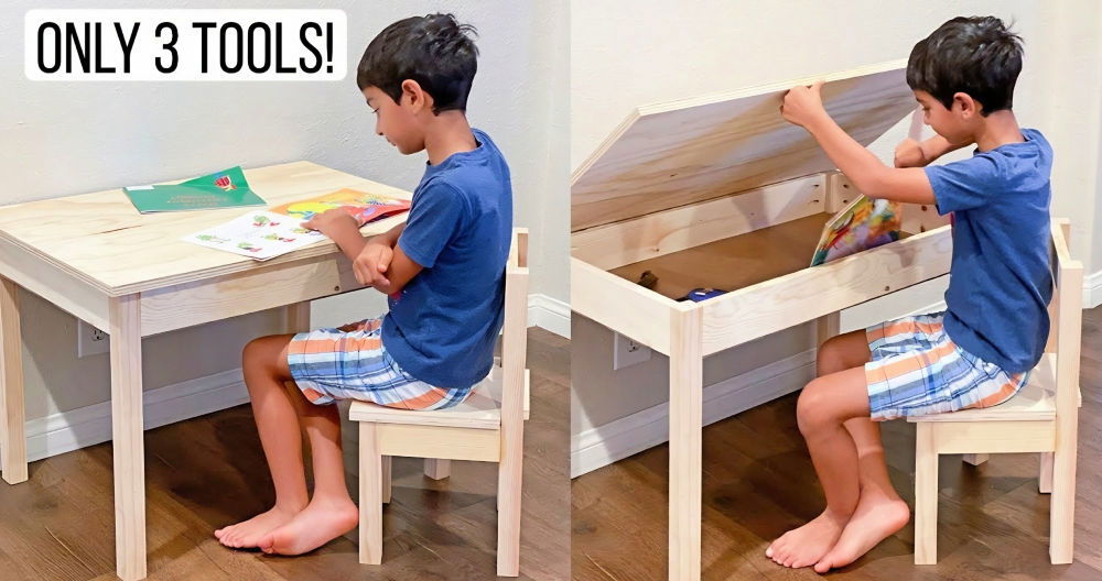 DIY Kids Desk with Free Plans