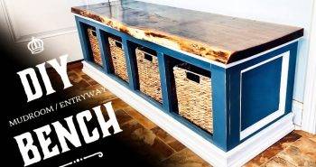 free mudroom bench woodworking plan