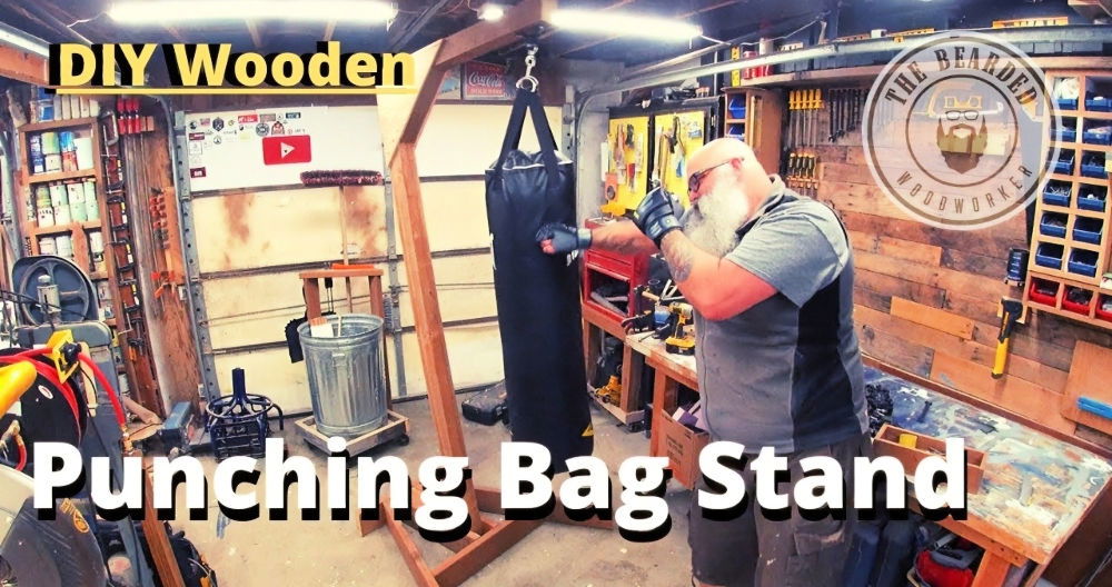 free punching bag stand woodworking plan