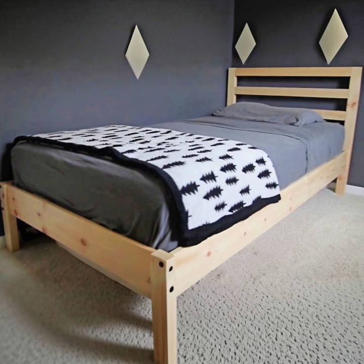 free twin bed woodworking plan