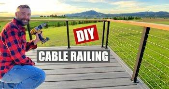 handmade cable deck railing with metal posts