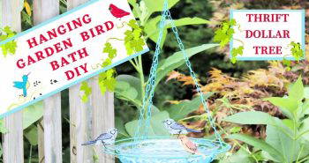 handmade dollar tree bird bath