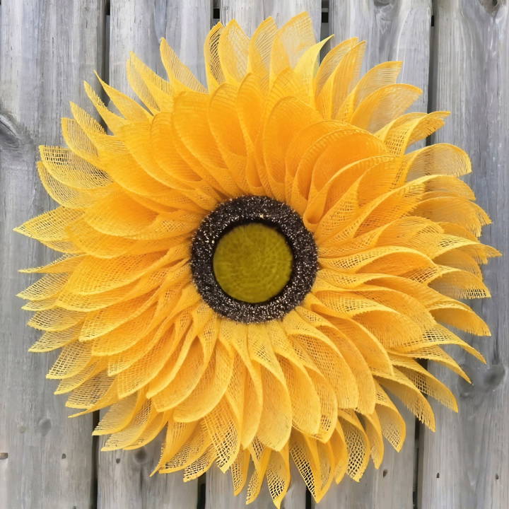 handmade sunflower wreath from scratch