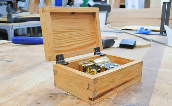 handmade wooden music box