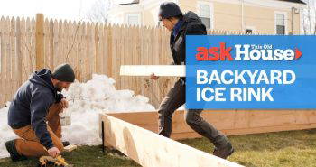 homemade backyard ice skating rink