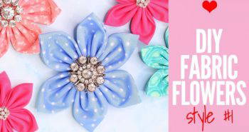 homemade fabric flower tutorial