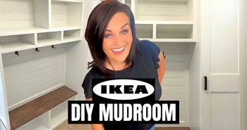 homemade ikea hack mudroom lockers