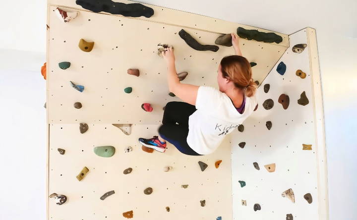 homemade indoor climbing wall