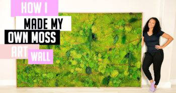 homemade moss wall art