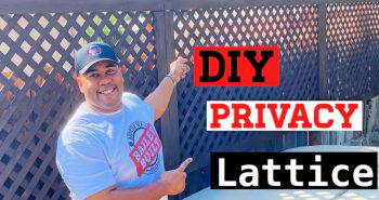 homemade privacy lattice fence