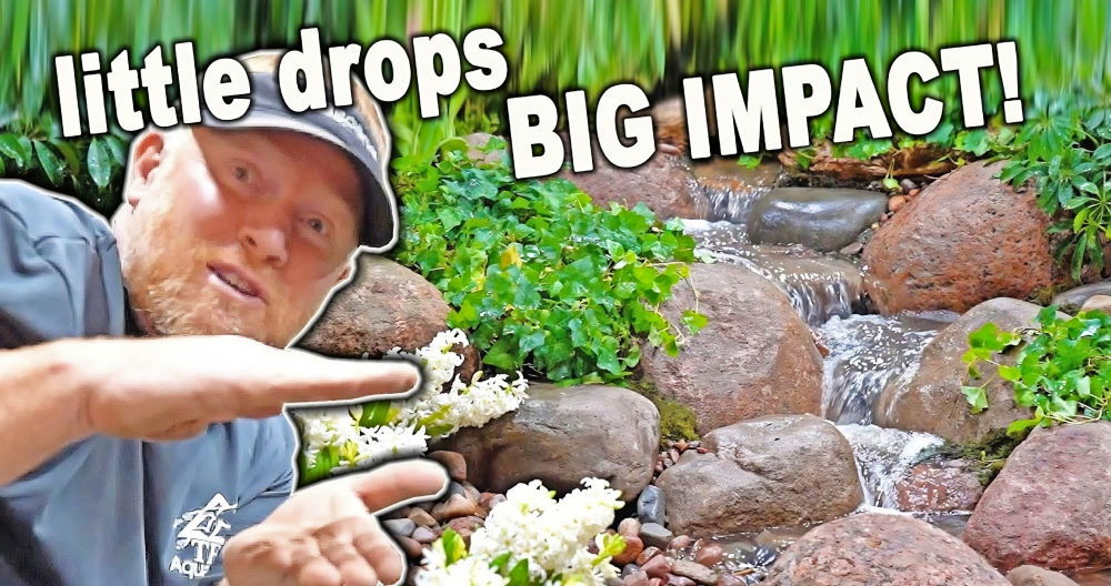 homemade small waterfall