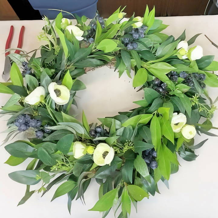 homemade spring wreath