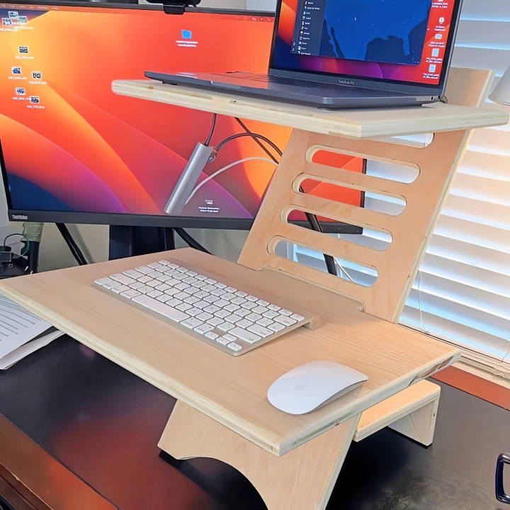 homemade standing desk converter