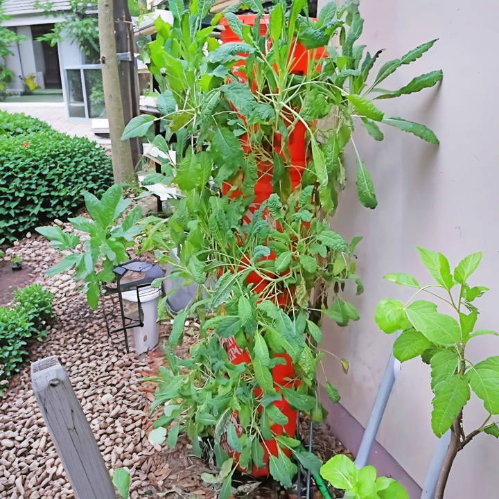 homemade vertical tower garden