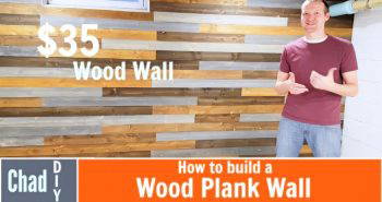 homemade wood plank wall