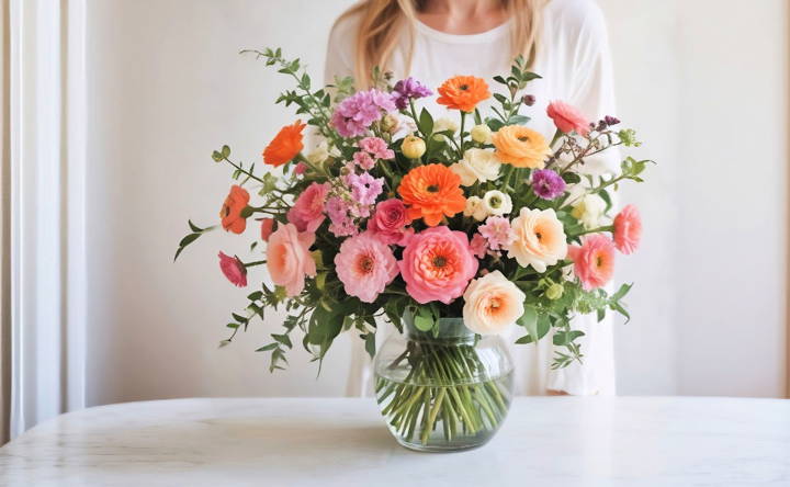 how to arrange flowers step by step