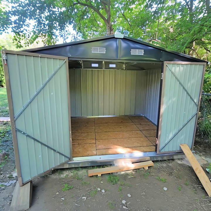 how to build a 10x8 metal shed