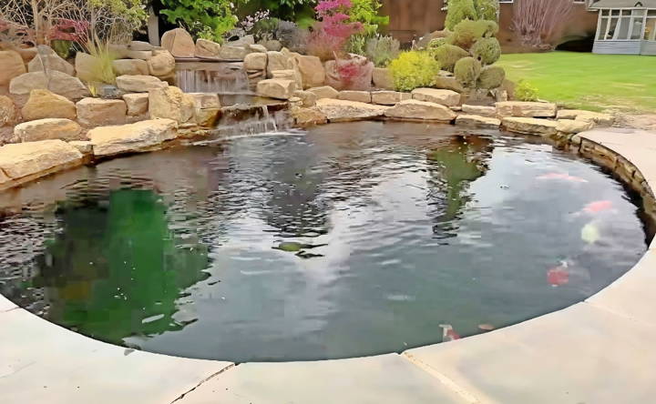 how to build a 5000 gallon koi pond