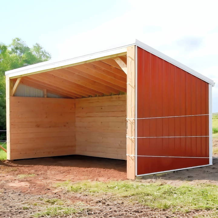 how to build a lean barn horse shelter