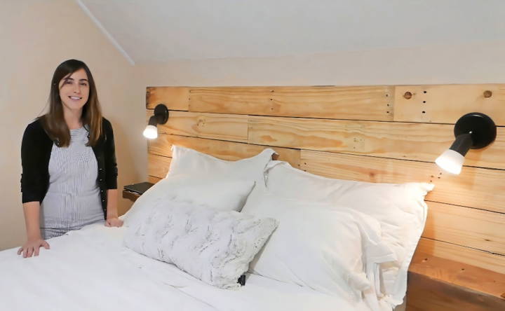 how to build a pallet wood headboard