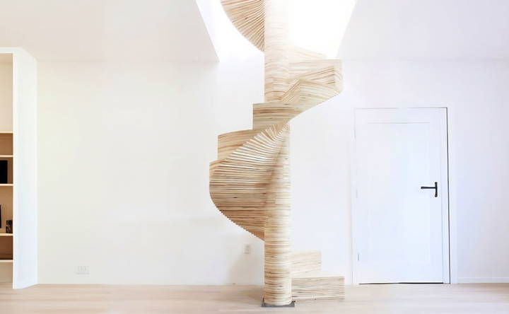 how to build a plywood spiral staircase