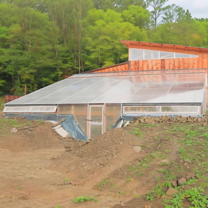 how to build a sunken greenhouse