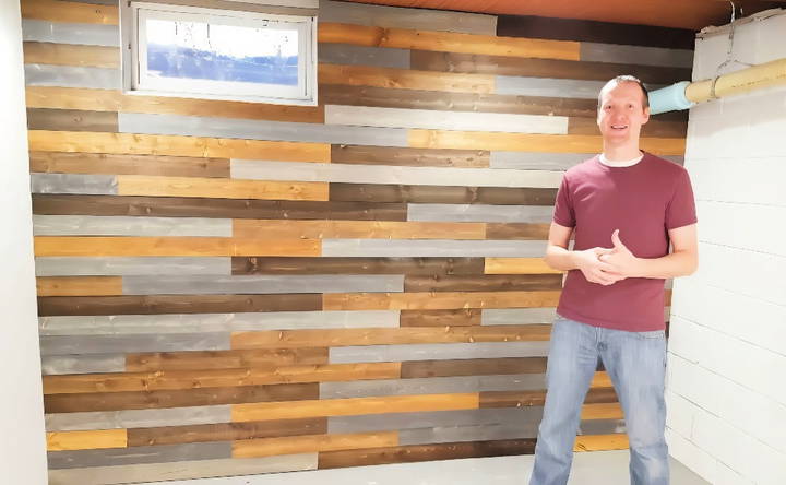 how to build a wood plank wall