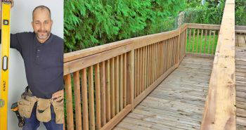 how to build a wooden deck railing